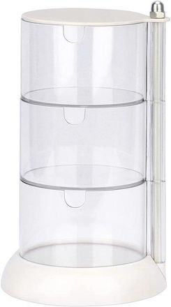 No Brand Organizador De Escritorio Acr&iacute;lico, Cajas De Almacenamiento Giratorias Apilables Para Maquillaje Y Accesorios Para El Cabello, Pr&aacute;ctico Para Escritori