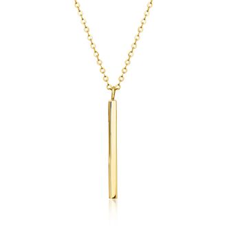 Canaria Canaria Italian 10kt Yellow Gold Linear Bar Necklace
