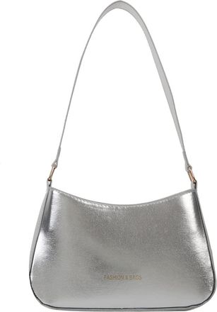 Generic Women Shoulder Bag PU Leather Shoulder Underarm Bag Fashion Handbags Shopping Bag Casual Armpit Bag (Silver)