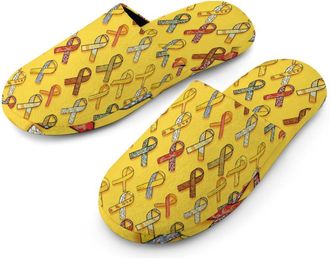 Generic Cherryflowers Tiger (2) Mens Slippers Warm Non-Slip Houes Shose Spa Slipper for Home Bedroom