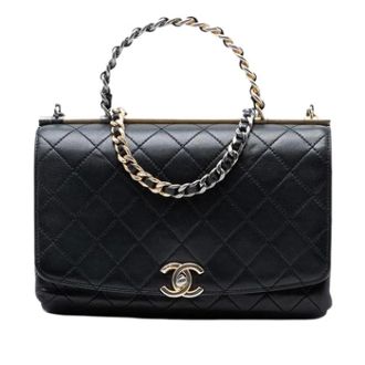 Chanel Borsa a mano Chanel Vintage in pelle dagnello trapuntata - - Pre-owned - Donna - Nero - ONE SIZE