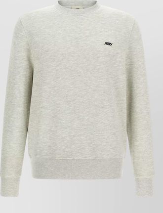 Autry m&eacute;lange cotton crew neck sweatshirt