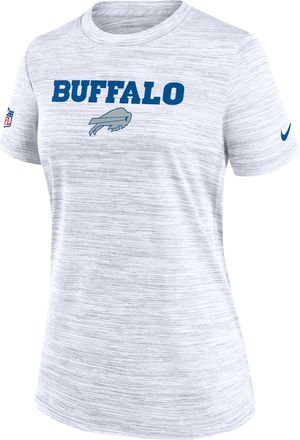 Nike Buffalo Bills Rivalries Collection Sideline Velocity Nike Womens Dri-FIT NFL T-Shirt in White | 03EY10A81-0M2