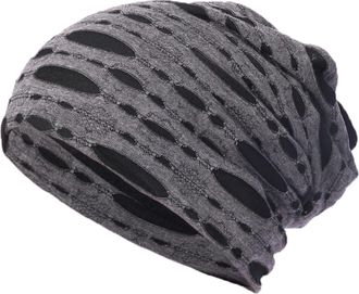 Generic Womens Pullover Caps Ladies Knitted Hats Open Cotton Pile Caps Ear Guards Warm Caps Mens Headband Top Hats for Women (Grey, One Size)