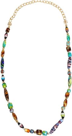 Dolce & Gabbana Multicolor Murano Glaskralen Gouden Ketting Ketting - Dames - Kettingen - Veelkleurig - ONE Size - Accessoires