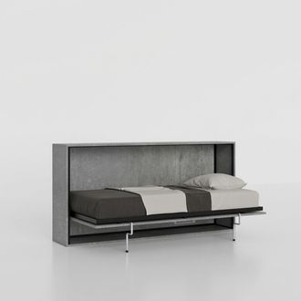 Itamoby Cama Abatible Horizontal Gris Con Colch&oacute;n 85x185cm Kando Mcm