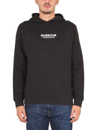 Barbour Black Logo Hoodie