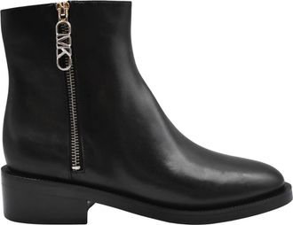Michael Kors Regan Bootie - Dames - Enkellaarsjes - Zwart - 37 1/2 EU - Leer - Schoenen