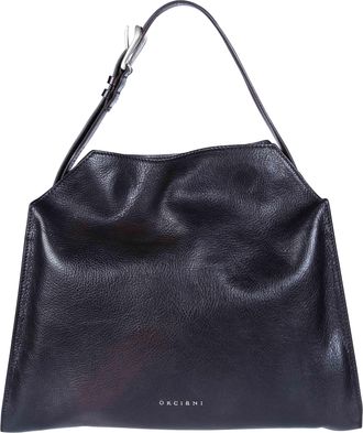 Orciani Trinity M Lagoon Textured Leather Shoulder Bag
