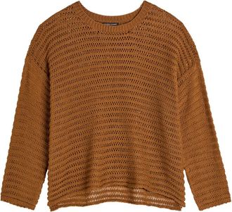 Eileen Fisher Eileen Fisher Open-knit Cotton Jumper - Bronze - L (UK 18-20 / XL)