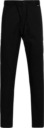 Calvin Klein logo-patch tapered trousers - men - Cotton/Elastane/Polyamide - M - Black