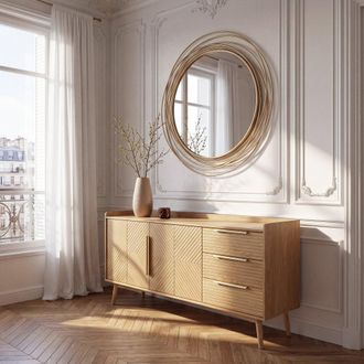 Maisons du monde Aparador vintage con 2 puertas y 3 cajones 161 cm