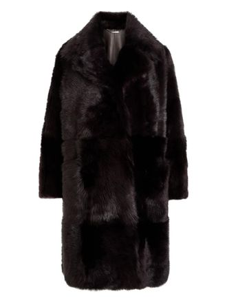 Nour Hammour Evita slip-pockets coat - Brown