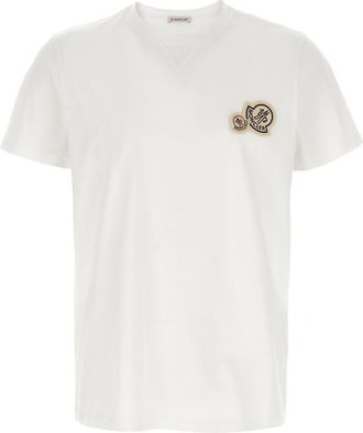 Moncler White Double-Logo Patch T-shirt