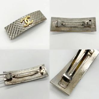 Chanel Pre-owned Accessories, female, Gray, Size: ONE SIZE Pre-owned Vintage Barrette