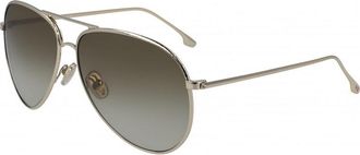 Victoria Beckham Womens VB203S-701 VB203S 62 701 Sunglasses - Gold - One Size