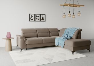 Sit&more Ecksofa »Sinatra L-Form« mit Ottomane, optional mit Kopfteilverstellung und Armteilfunktion