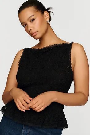 Maeve Shirred Tank Top