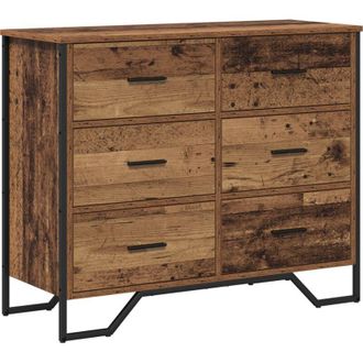 vidaXL Cajonera Madera Vieja 91 X 35.5 X 74.5 Cm Madera Contrachapada Vidaxl