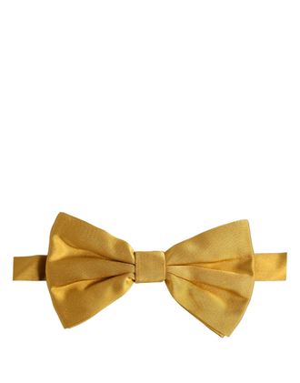 Dolce & Gabbana Silk Bow Tie - Yellow