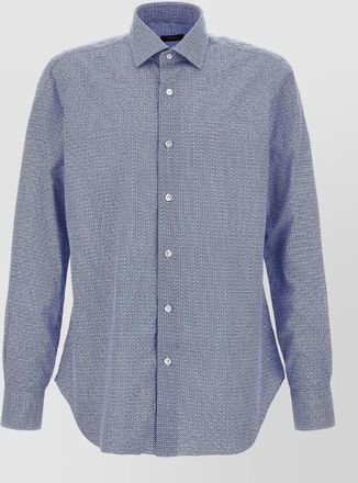 Barba patterned cotton shirt