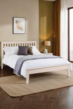 Julian Bowen Salerno Bed in Ivory | Size: Double