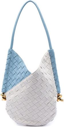 Bottega Veneta Pre-owned Bottega Veneta Small Nappa and Canvas Intrecciato Solstice Shoulder Bag Ladies 69TTGR00H6M324SX