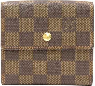 Louis Vuitton Brown Damier Canvas Damier Canvas Wallet (Tri-Fold) (Pre-Owned)