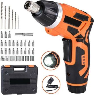 Trade Shop Trade Shop - Electrical Cacciavite Avancer Batteria Trapano Con 38 Punte Y Torcia Led