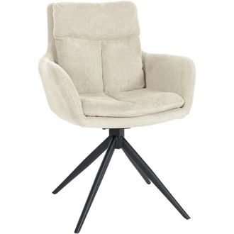 Clp Silla de comedor Vilas de tela Crema