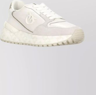 Pinko womens leather sneakers raised sole