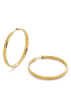 Monica Vinader Large Siren Muse Wave Hoop Earrings in 18Ct Gold Vermeil at Nordstrom