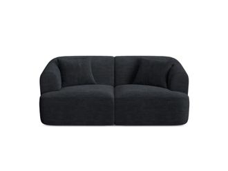 Cosmopolitan Design Sof&aacute; modular 2 plazas pana negro
