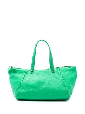 Bottega Veneta 2009 Intrecciato Trimmed Cervo tote bag - Groen