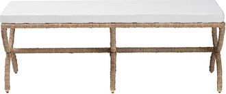 Baxton Studio Maliyah Japandi Seagrass Accent Bench