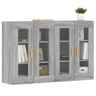 Berkfield Home Wall Mounted Cabinets 2 pcs Grey Sonoma Engineered Wood