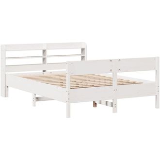 vidaXL Estructura De Cama Sin Colch&oacute;n Madera De Pino Blanca 140x200 Cm Vidaxl
