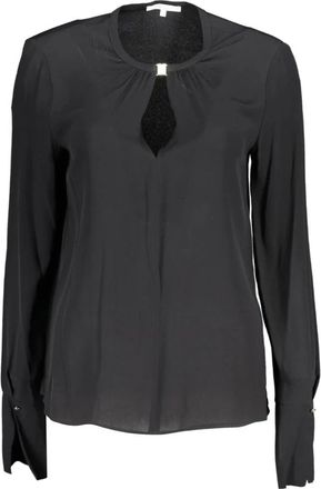 Patrizia Pepe Long Sleeve Shirt - Dames - Blouses - Zwart - S - Overhemden