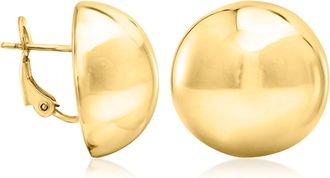 Ross-Simons Italian 18kt Yellow Gold 20mm Dome Earrings