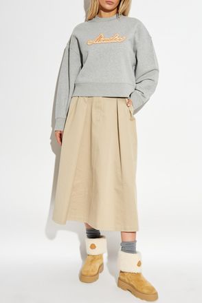 Moncler Sweatshirt With Logo, Womens, Grey