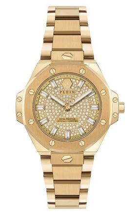 Philipp Plein Royal Prestige Bracelet Watch, 33mm in Ip Yellow Gold at Nordstrom