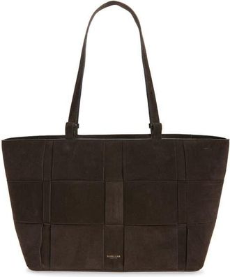 DeMellier The Florence Woven Leather Tote in Dark Chocolate at Nordstrom