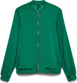 Vero Moda Bomberjacke VERO MODA VMCOCO L/S BOMBER NOOS, Damen, Gr. XS, bosphorus, Web, Obermaterial: 96% Polyester, 4% Elasthan, unifarben, regular fit normal, 