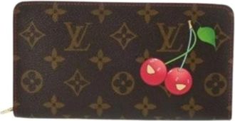 Louis Vuitton Pre-owned Wallets, female, Brown, Size: ONE SIZE Pre-owned Monogram Cherry Long wallet (bi-fold)
