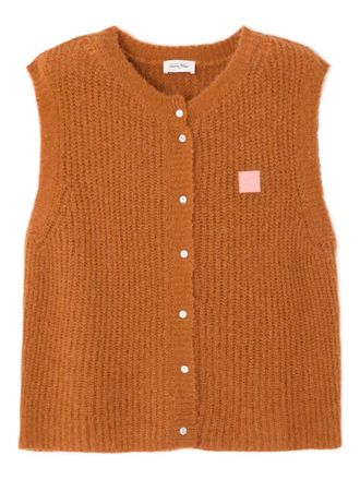 American Vintage East sleeveless button vest - Brown