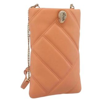 Bulgari Pre-owned Mini Shoulder Bag - Dames - Vintage Mini Tas - Oranje - ONE Size - Leer - Vintage