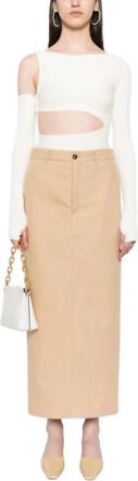Wardrobe.NYC Drill Column Skirt In Khaki