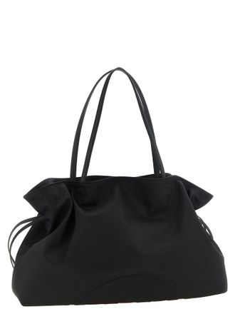 Tory Burch Ella Drawstring Fabric Shoulder Bag - Black