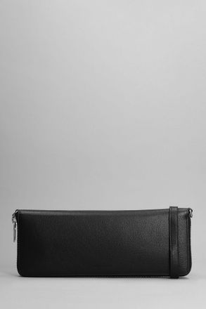 Balenciaga Pochette Leash in pelle nera