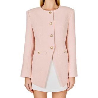 endless rose Tweed Jacket in Petal Pink at Nordstrom, Size X-Small